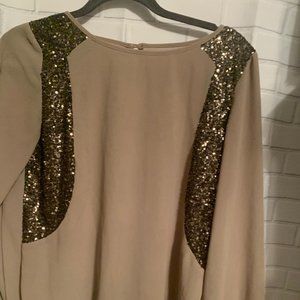 NEW SURE Sequins Blouse Long Sleeve SZ L